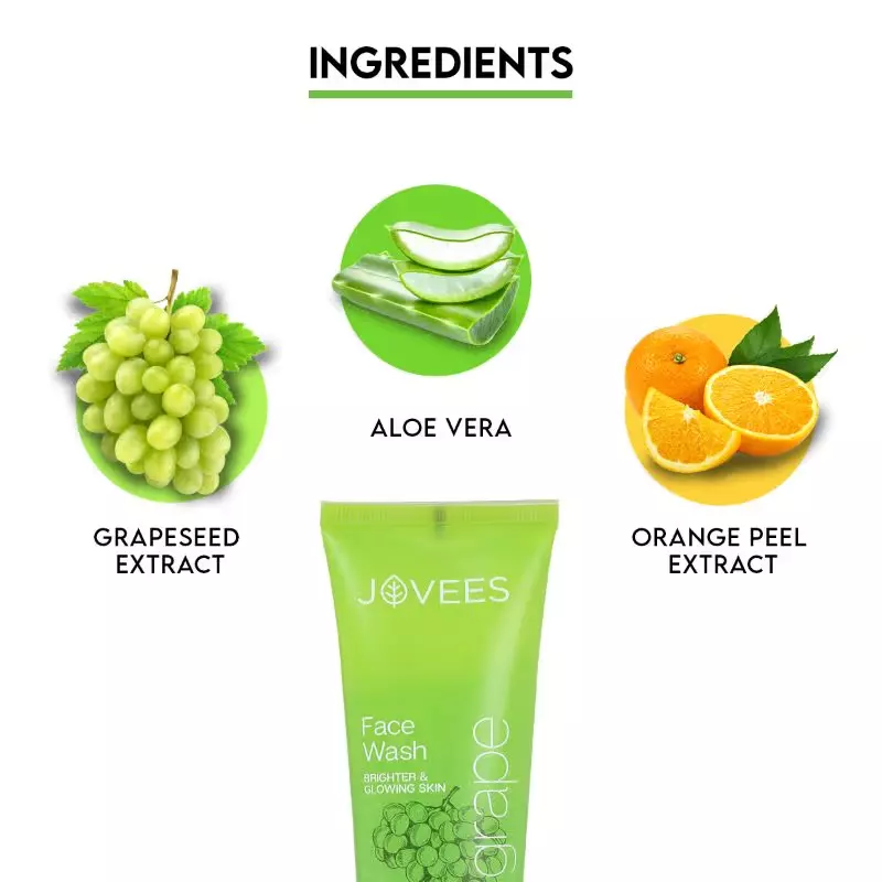 Jovees Clarifying Grape Fairness Face Wash - 120ml - Image 2
