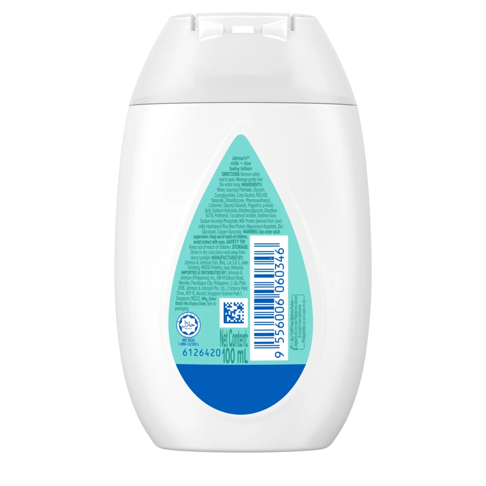 Johnson’s Baby Nourishing Milk & Rice Baby Lotion – 100ml - Image 3