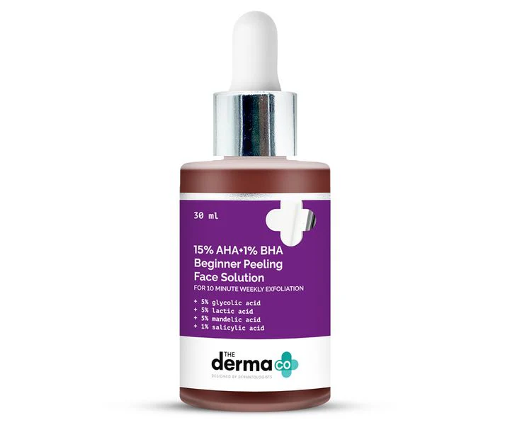The Derma Co 15% AHA + 1% BHA Beginner Facial Exfoliant peeling Solution 30ml - Image 2